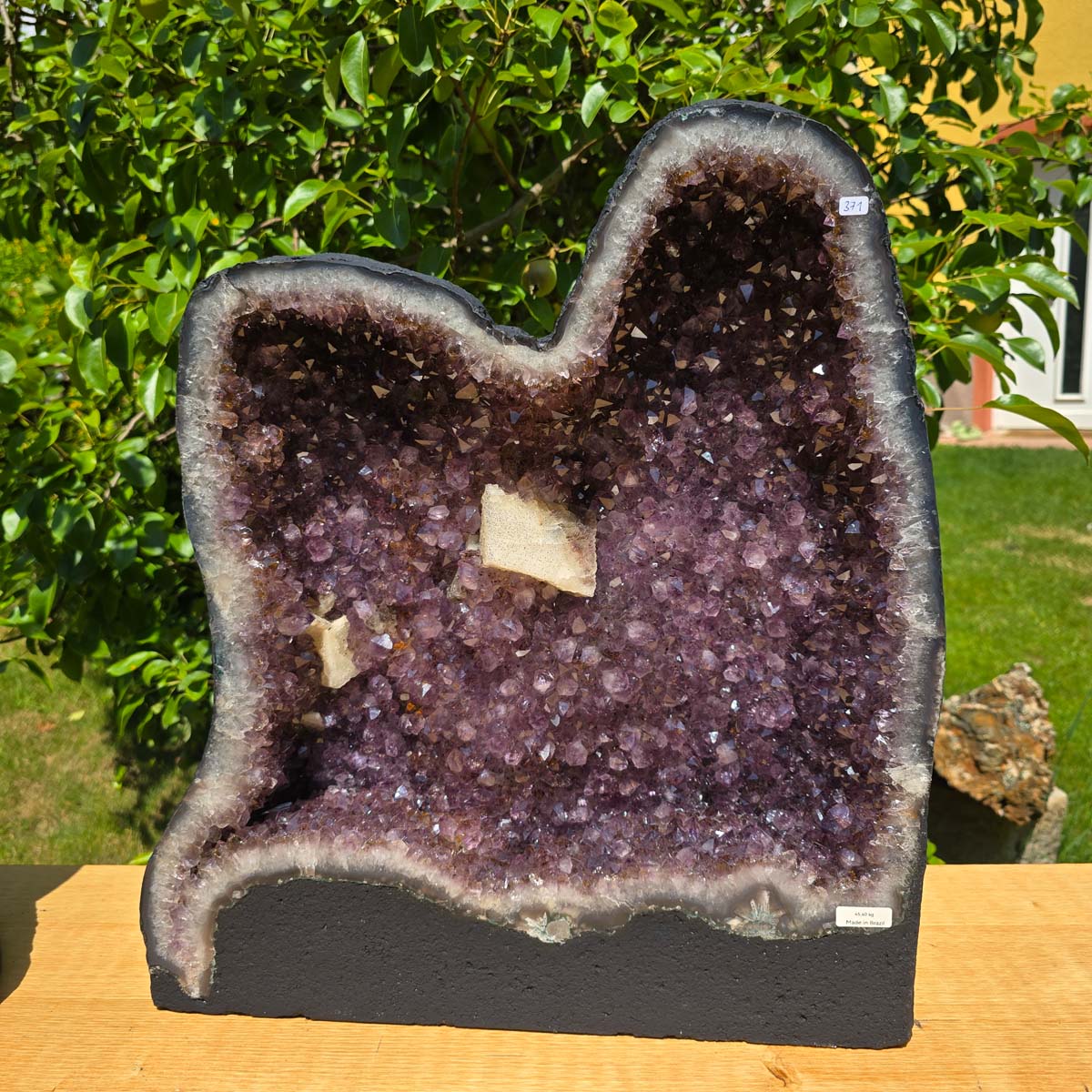 Amethystdrusen Paar 1A - 89kg - Höhe 51cm - Harmonie und Entspannung - UNIKAT 370, ideal for meditation and energy balance.