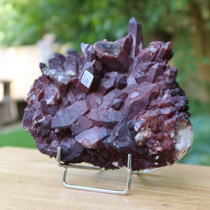 Seltene Hämatit Quarz Bergkristall Stufe (Eisenquarz) 14x12x6cm Marokko Nr. 56