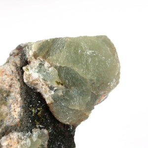 Epidot Kristall Stufe mit Prehnit aus Marokko, 10x6x4 cm, naturbelassene Mineralien für Sammler, Nr. 27.