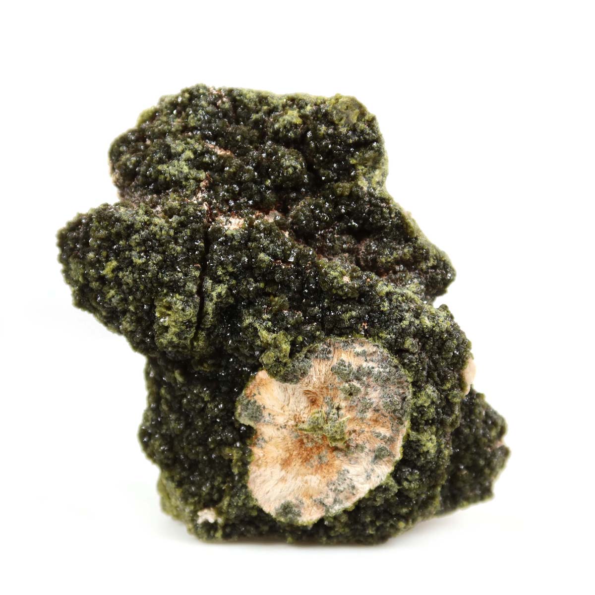 Epidot Kristall mit Prehnit aus Marokko, naturbelassen, 8x6x2 cm, Sammlerstück für Mineralienliebhaber, Nr. 31