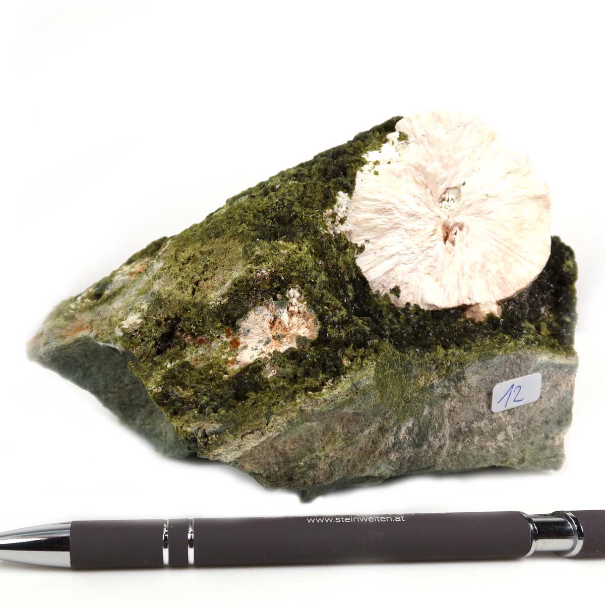 Epidot and Prehnit mineral specimen from Morocco, featuring natural texture and unique structure, ideal for collectors.