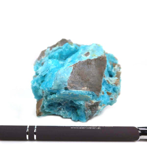 Hemimorphit Rohstein mit natürlichen türkisblauen kräftigen Farben 8x7x5 cm - Sammlermineral - UNIKAT Nr. 17