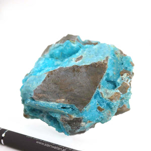 Hemimorphit Rohstein mit natürlichen türkisblauen kräftigen Farben 8x7x5 cm - Sammlermineral - UNIKAT Nr. 17