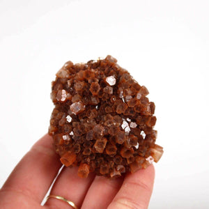 Natürliche rohe Aragonit Kristallstufe aus Marokko, 5x5 cm, sternförmige Kristalle, exklusives Sammlerstück