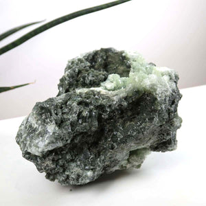 Prehnit 1A Kristall Stufe – aus Marokko 13x8cm - Exklusive Stücke für Sammler und Liebhaber Unikat Nr.37, grün schimmernder Kristall