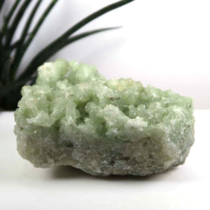 Prehnit 1A Kristall Stufe – aus Marokko 12x7cm - Exklusive Stücke für Sammler und Liebhaber Unikat Nr.35, grüner Prehnit Kristall