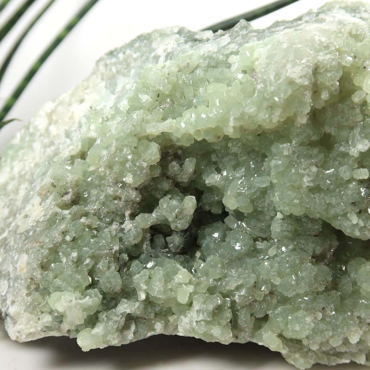 Prehnit 1A Kristall Stufe – aus Marokko 17x11cm - Exklusive Stücke für Sammler und Liebhaber Unikat Nr.2, grün, Mineralstein