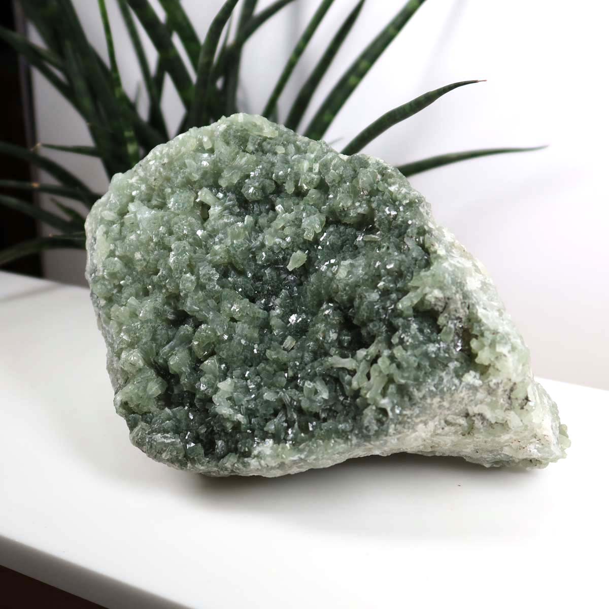 Prehnit 1A Kristall Stufe – aus Marokko 17x11cm - Exklusive Stücke für Sammler und Liebhaber Unikat Nr.2, grüner Heilstein