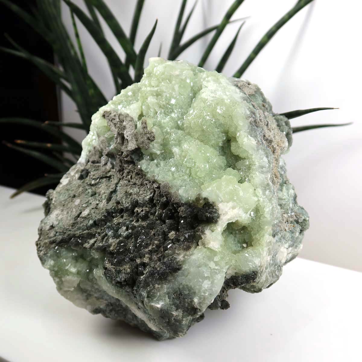 Prehnit 1A Kristall Stufe – aus Marokko 13x14cm - Exklusive Stücke für Sammler und Liebhaber Unikat Nr.10