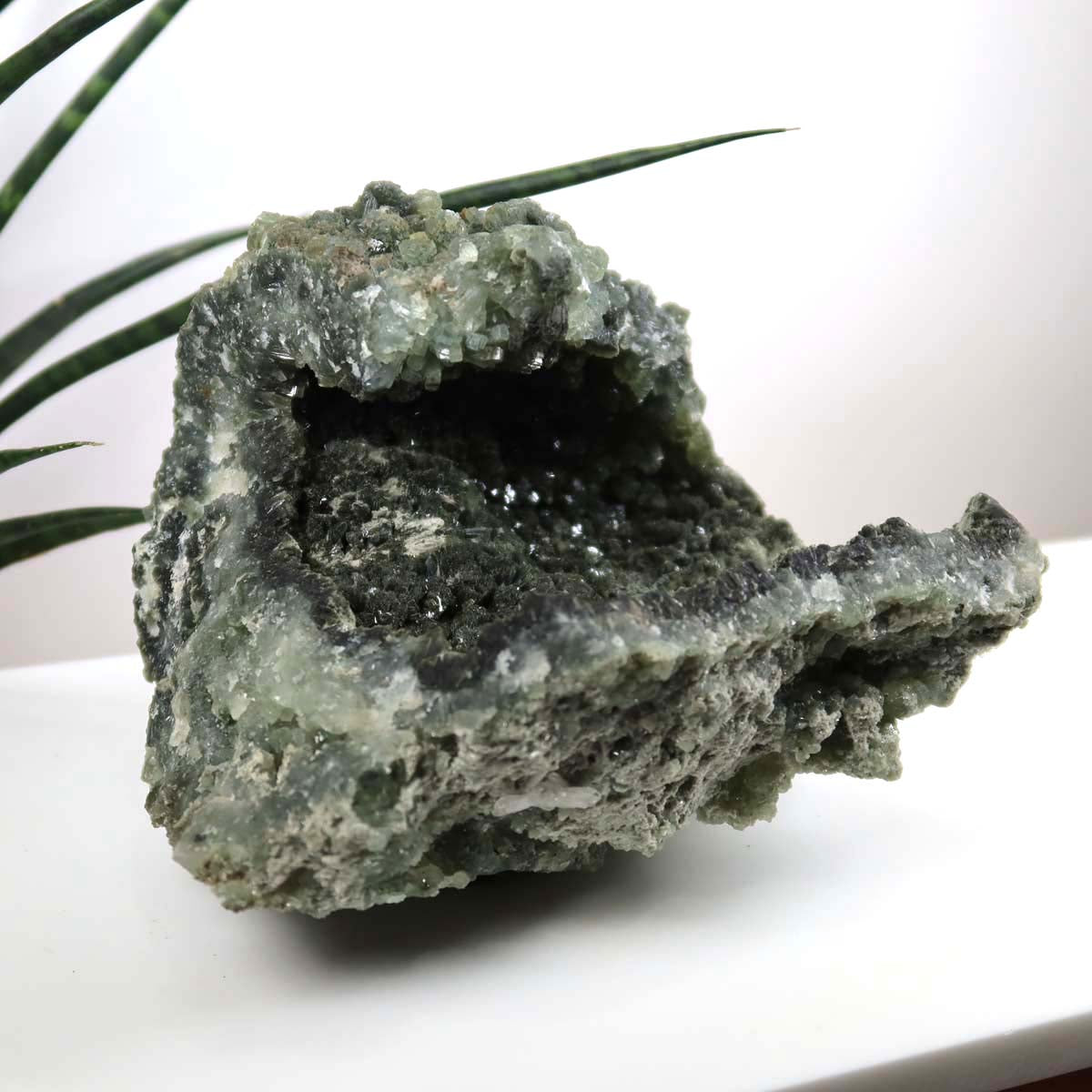 Prehnit 1A Kristall Stufe – aus Marokko 18x12cm - Exklusive Stücke für Sammler und Liebhaber Unikat Nr.40 grün kristall