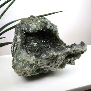 Prehnit 1A Kristall Stufe – aus Marokko 18x12cm - Exklusive Stücke für Sammler und Liebhaber Unikat Nr.40 grün kristall