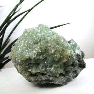 Prehnit 1A Kristall Stufe – aus Marokko 18x9cm - Exklusive Stücke für Sammler und Liebhaber Unikat Nr.38, grün und edel.