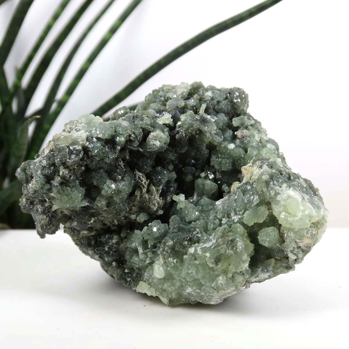 Prehnit 1A Kristall Stufe – aus Marokko 12x9cm - Exklusive Stücke für Sammler und Liebhaber Unikat Nr.26 grüner Schmuckstein