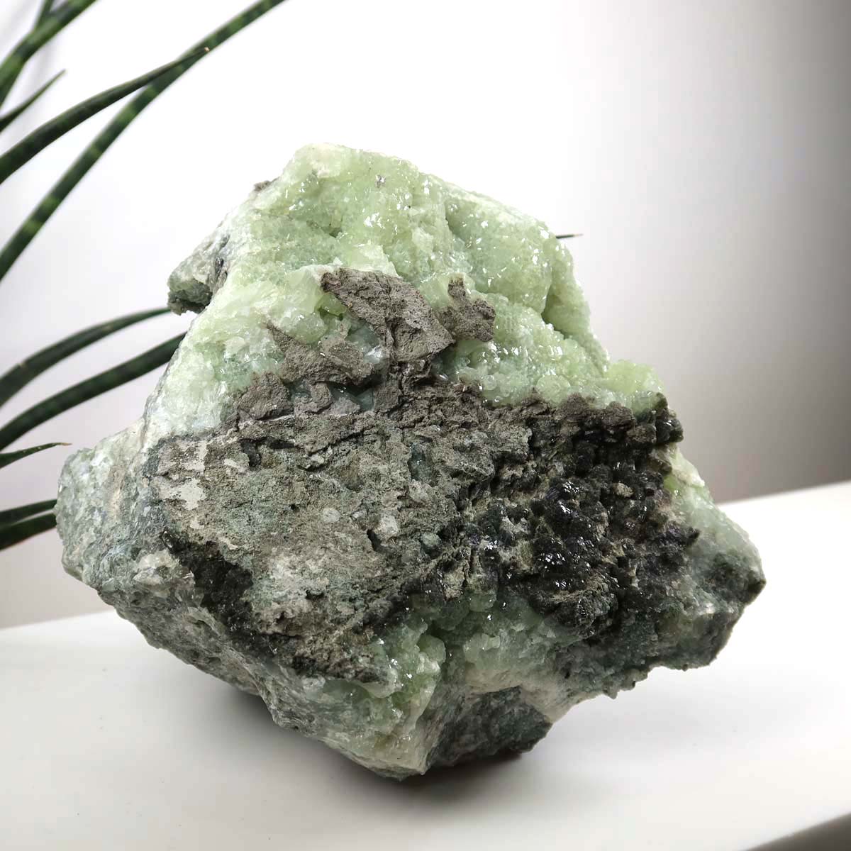 Prehnit 1A Kristall Stufe – aus Marokko 13x14cm - Exklusive Stücke für Sammler und Liebhaber Unikat Nr.10