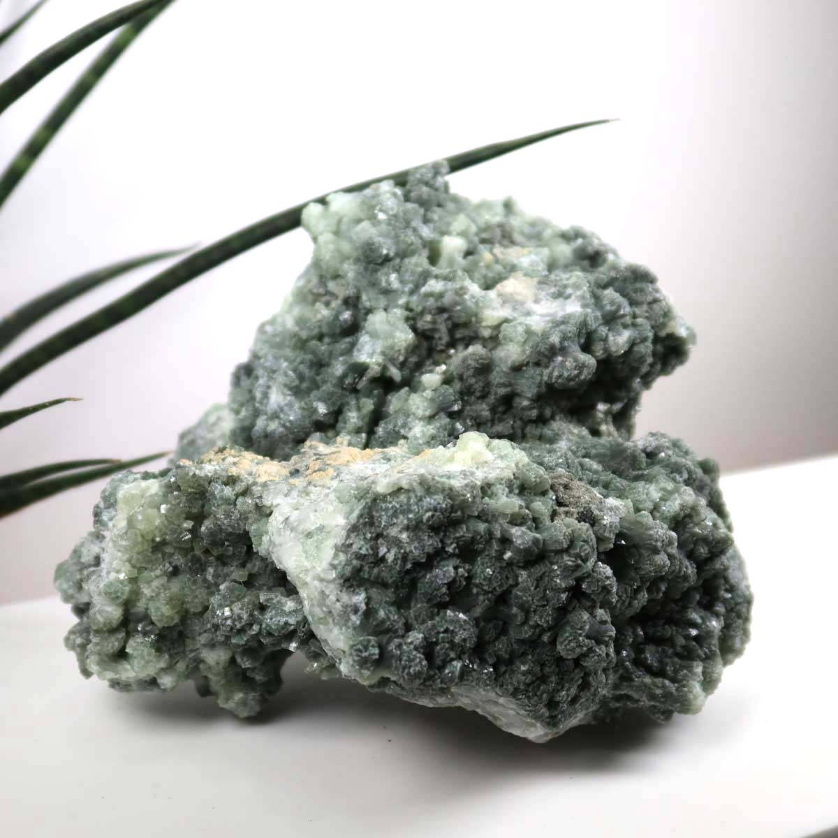 Prehnit 1A Kristall Stufe – aus Marokko 16x11cm - Exklusive Stücke für Sammler und Liebhaber Unikat Nr.16, grüner Prehnit Kristall