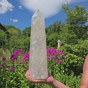 Bergkristall, Quarz, Obelisk geschliffen - 38x11x7 cm - Nr 35