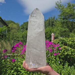 Bergkristall, Quarz, Obelisk geschliffen - 32x12x7 cm - Nr 49