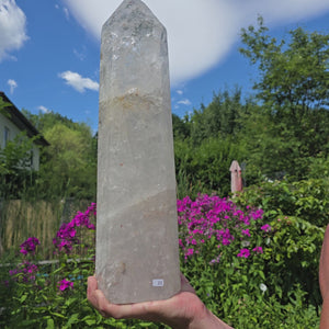 Bergkristall, Quarz, Obelisk geschliffen - 43x12x8 cm - Nr 21