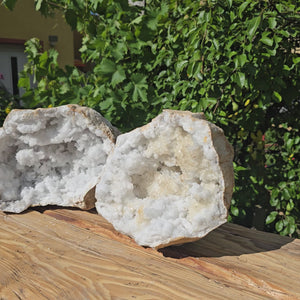 Quarz Geode geöffnet -XXL– Glücksgeode – Stabilität und Klarheit – 30x25x20cm - Unikat Nr. 17