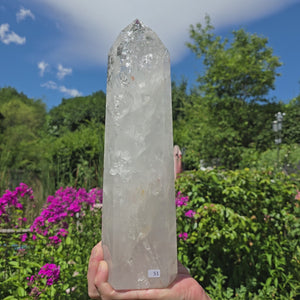 Bergkristall, Quarz, Obelisk geschliffen - 33x9x6 cm - Nr 51