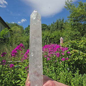 Bergkristall, Quarz, Obelisk geschliffen - 35x6x5 cm - Nr 67
