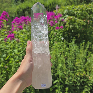 Bergkristall, Quarz, Obelisk geschliffen - 24x6x5 cm - Nr 195