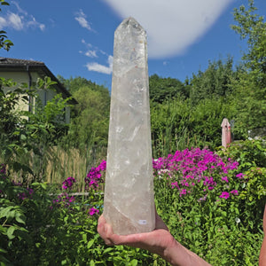 Bergkristall, Quarz, Obelisk geschliffen - 44x11x6 cm - Nr 28