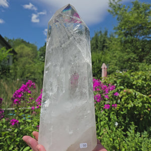Bergkristall, Quarz, Obelisk geschliffen - 31x12x6 cm - Nr 50
