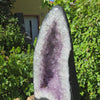 Amethyst Druse – Geode - 47x22cm und 19,2kg – Steinwelten OG - Nr. 348 aus Brasilien, leuchtende Kristalle im Garten, dekorativer Stein.