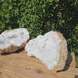 Quarz Geode geöffnet -XXL– Glücksgeode – Stabilität und Klarheit – 35x30x21cm - Unikat Nr. 6