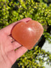 Selenit Herz Orange - Handschmeichler - 6cm - Schutzstein für Stabilität und Nervenstärkung, ideal für spirituelle Reinigung und Schutz.