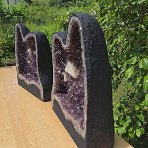 Amethystdrusen Paar 1A - 89kg - Höhe 51cm - Harmonie und Entspannung - UNIKAT 370