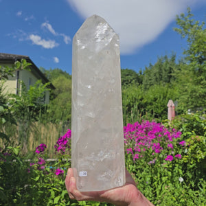 Bergkristall, Quarz, Obelisk geschliffen - 35x11x9 cm - Nr 26