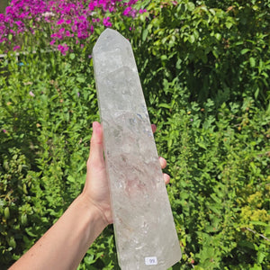 Bergkristall, Quarz, Obelisk geschliffen - 31x8x6 cm - Nr 99