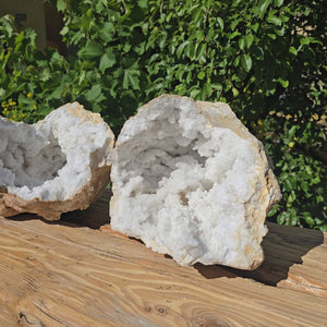 Quarz Geode geöffnet -XXL– Glücksgeode – Stabilität und Klarheit – 33x28x23cm - Unikat Nr. 10
