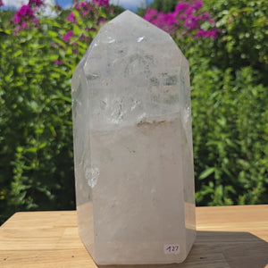 Bergkristall, Quarz, Obelisk geschliffen - 23x12x8 cm - Nr 127