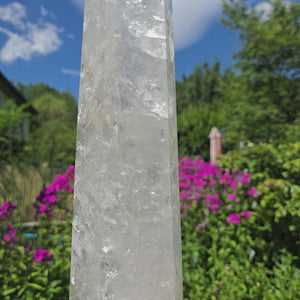 Bergkristall, Quarz, Obelisk geschliffen - 40x10x8 cm - Nr 34