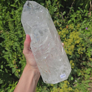 Bergkristall, Quarz, Obelisk geschliffen - 25x9x8 cm - Nr 131