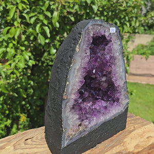 Amethyst Druse – Geode - 23x18x12cm und 5,4kg – Steinwelten OG - Nr. 313, elegant decor for homes and commercial spaces, unique crystal piece.