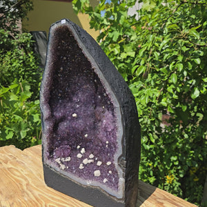 Amethystdrusen Paar 1A - 48kg - Höhe 47cm - Harmonie und Entspannung - UNIKAT 22, perfekt für Meditation und Raumharmonie.