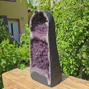 Amethystdrusen Paar 1A - 50kg - Höhe 56cm - Harmonie und Entspannung - UNIKAT 116 bei Steinwelten