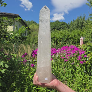 Bergkristall, Quarz, Obelisk geschliffen - 40x8x7 cm - Nr 42