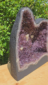 Amethystdrusen Paar 1A - 89kg - Höhe 51cm - Harmonie und Entspannung - UNIKAT 370 für Meditation und Raumharmonie