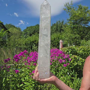 Bergkristall, Quarz, Obelisk geschliffen - 45x7x5 cm - Nr 66