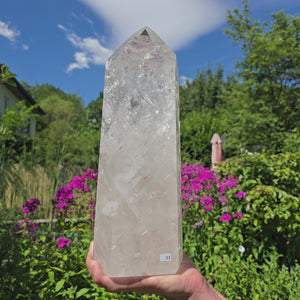 Bergkristall, Quarz, Obelisk geschliffen - 31x12x9 cm - Nr 33