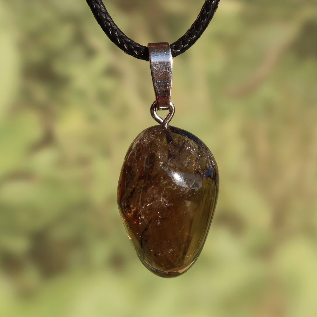 Rauchquarz Anhänger - Anti Stress Stein - Nr. 2 mit einzigartiger Farbstruktur und feinen Nuancen.