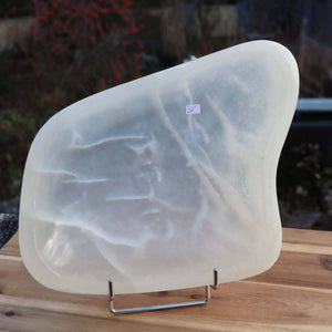 Selenit Schale XL - 30x20cm - Dekorative Ladeschale für Reinigung & Neuladen von Kristallen Nr.36, ideal für Kristallpflege.