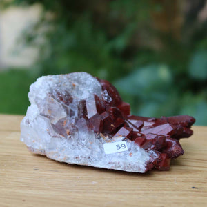 Seltene Hämatit Quarz Bergkristall Stufe (Eisenquarz) 12x9x5cm Marokko Nr. 59