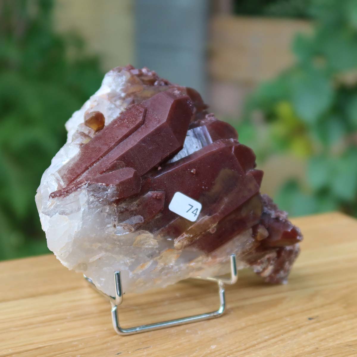 Seltene Hämatit Quarz Bergkristall Stufe (Eisenquarz) 14x13x8cm Marokko Nr. 74