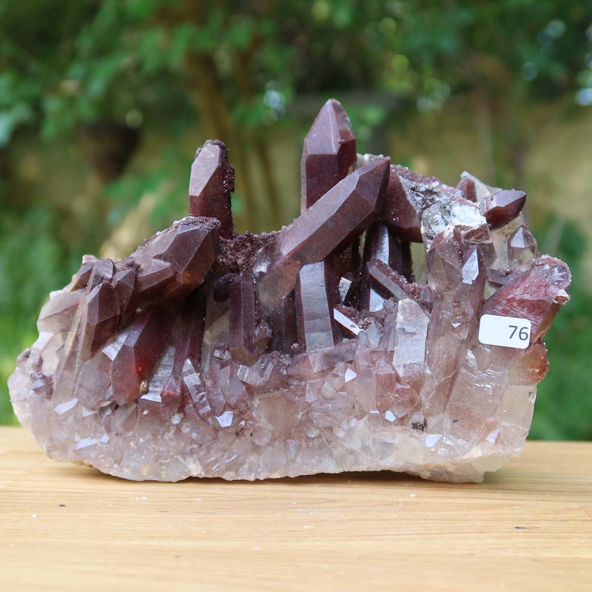 Seltene Hämatit Quarz Bergkristall Stufe (Eisenquarz) 17x8x12cm Marokko Nr. 76